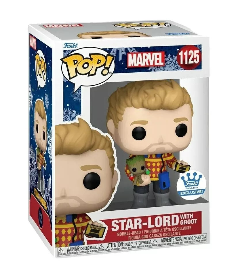 Funko Pop Marvel Star-Lord with Groot Funko Exclusive 1125 Vinyl Figure