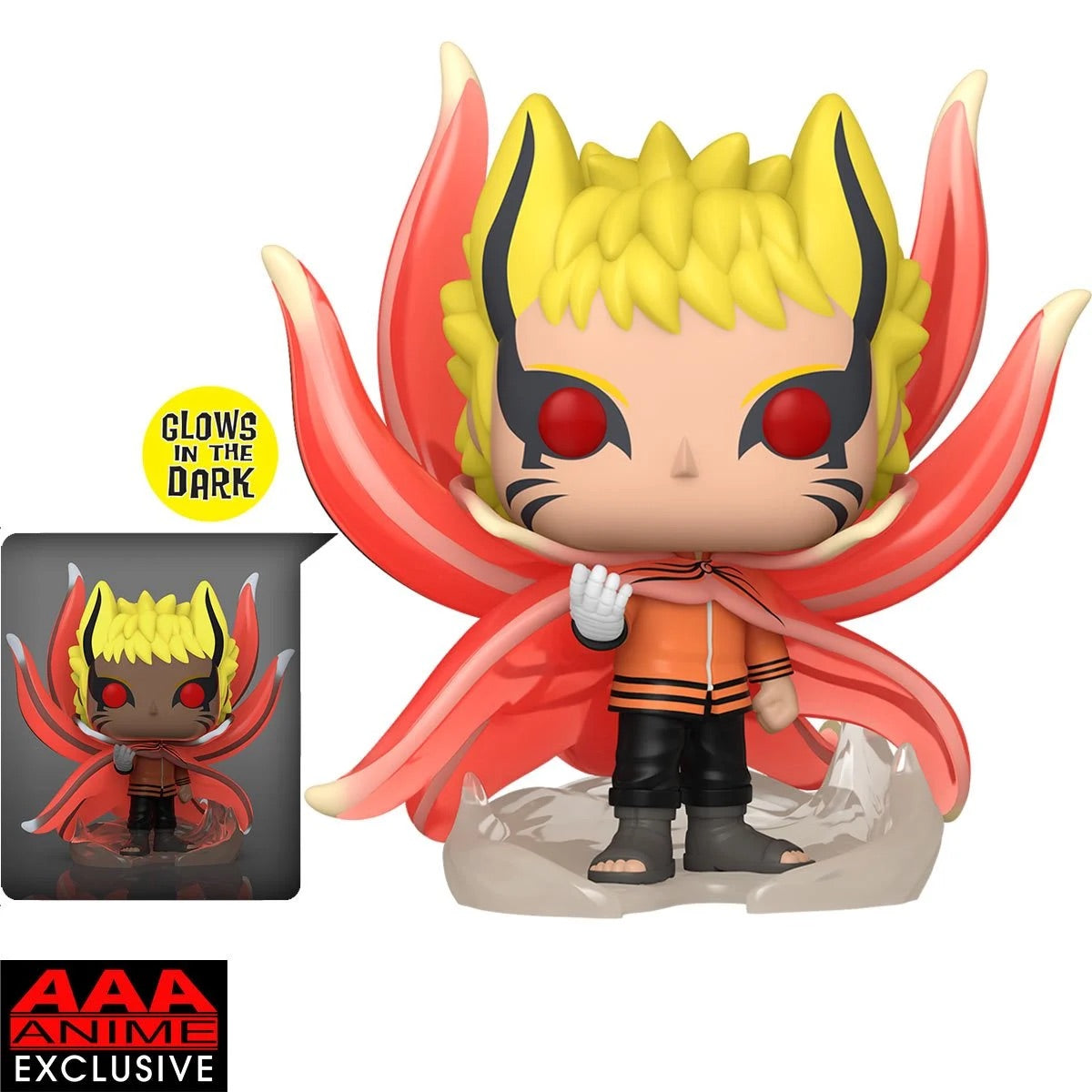 Boruto: Naruto Next Generations Naruto Baryon Mode Glow-in-the-Dark Super 6-Inch Pop! Vinyl Figure #1361 - AAA Anime Exc